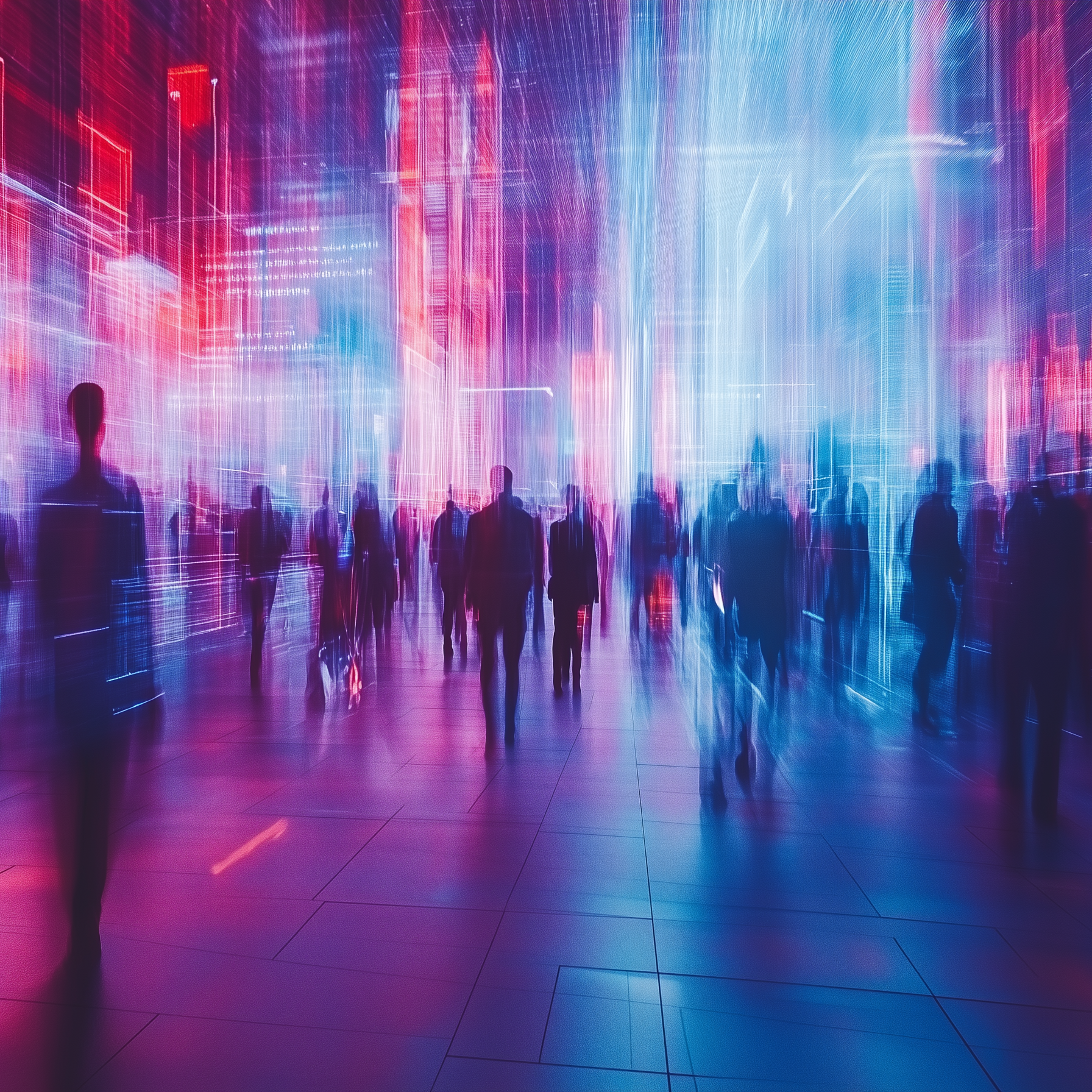 Two engineers inspect an electronic circuit board on a workbench.